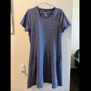 Toad & Co Blue Striped Dress WITH POCKETS!